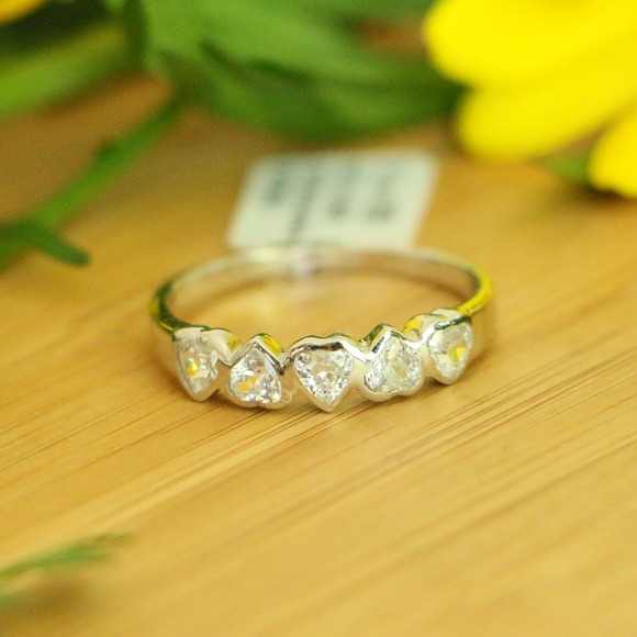 925 Sterling silver heart cz rings 4 @ teresatatum - Picture 3 of 6